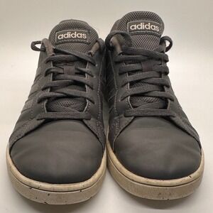 Adidas Grand Court Gray Silver Stripe Low Top‎ Sneakers Youth Size 2